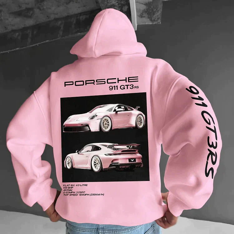 Unisex oversized hoodie racing design