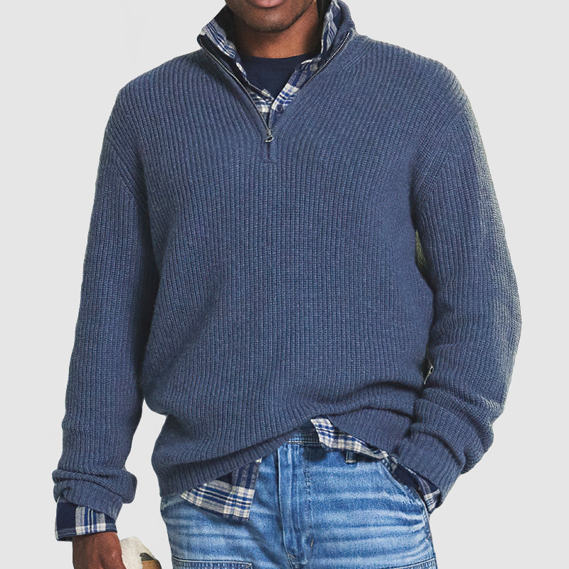 Men's Cashmere Zip Pullover