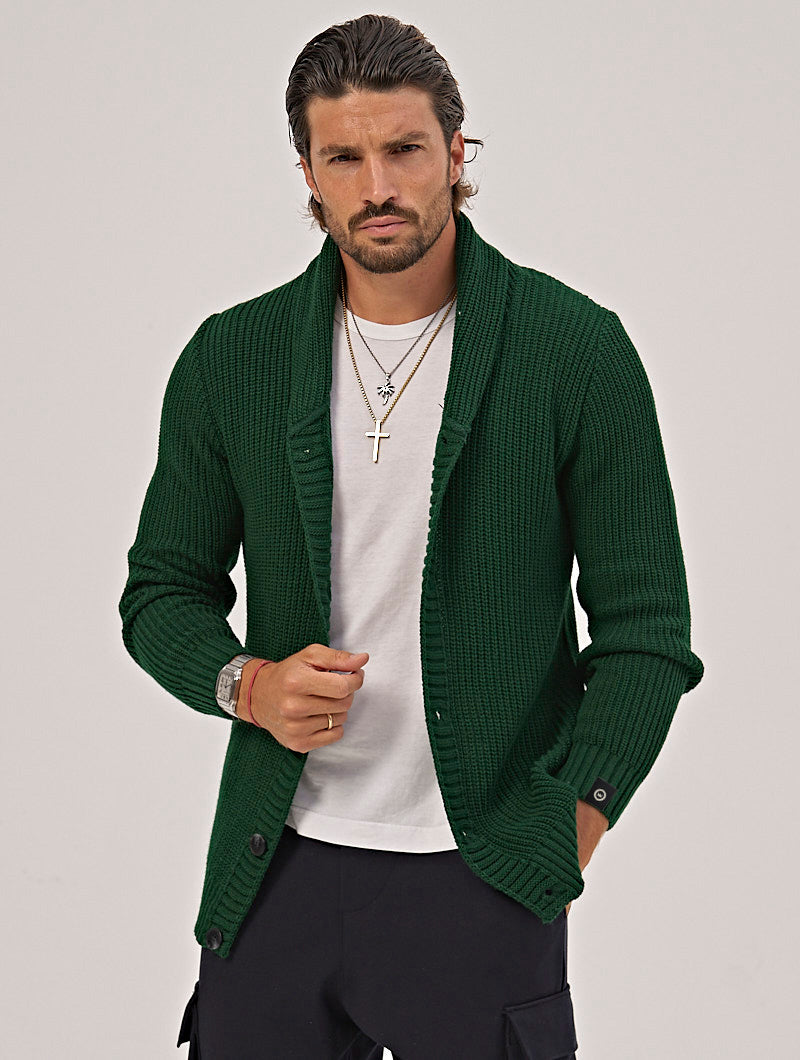 Men's Regular Fit Cardigan with V-neck