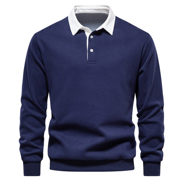 Men's Long Sleeve Polo with Classic Design