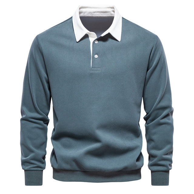 Men's Long Sleeve Polo with Classic Design