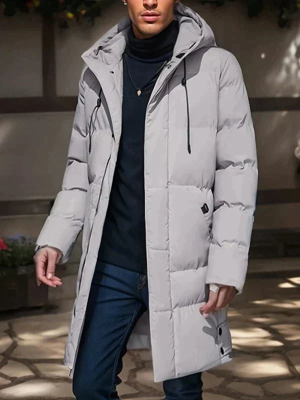 Men's Padded Long Winter Jacket