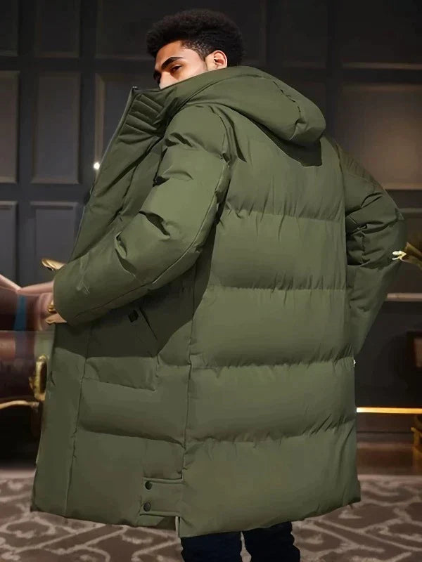 Men's Padded Long Winter Jacket