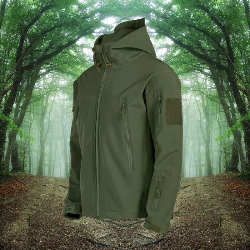 Men's Outdoor Military Jacket with Storage Pockets