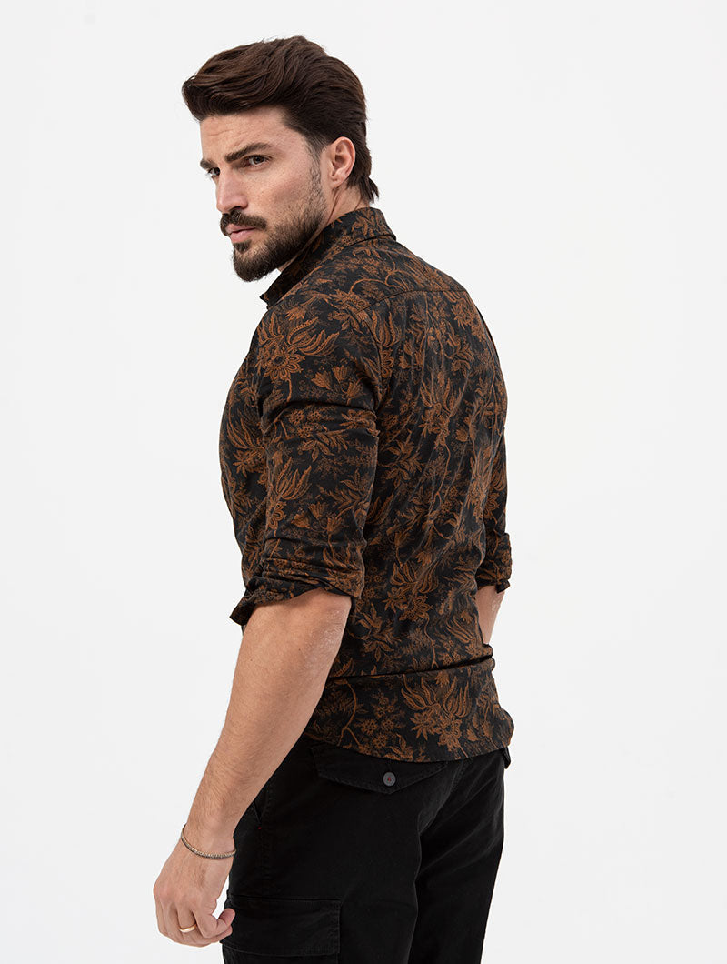Men's Regular Fit Shirt Floral Print