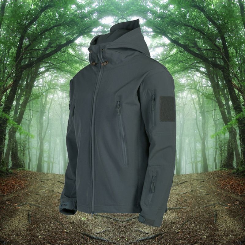 Men's Outdoor Military Jacket with Storage Pockets