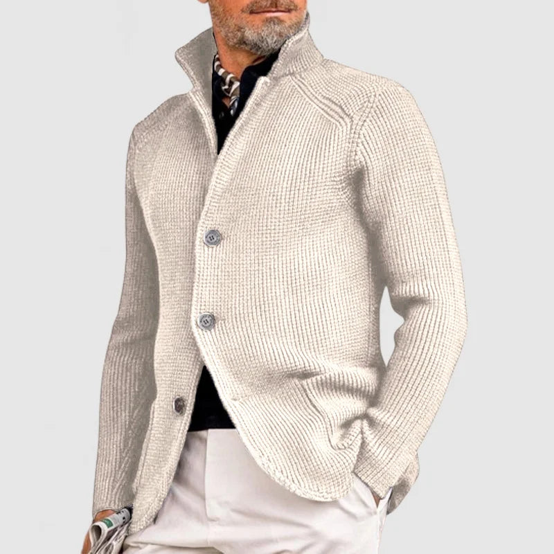 Men's Knitted Cardigan with Pockets