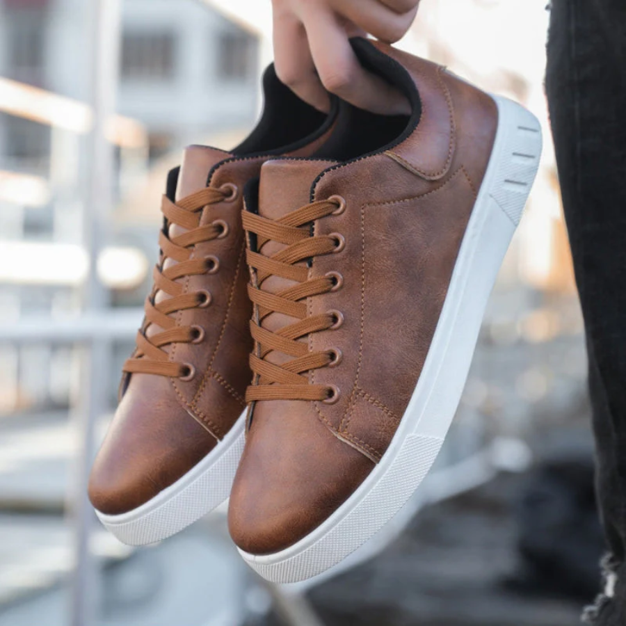 Men's Leather Sneakers Modern Design