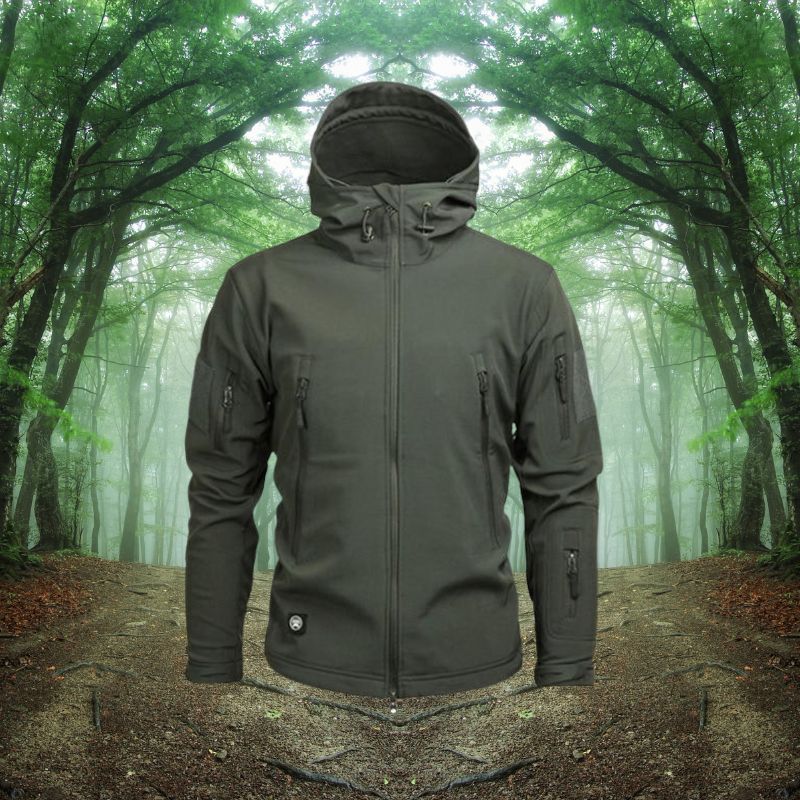 Men's Outdoor Military Jacket with Storage Pockets