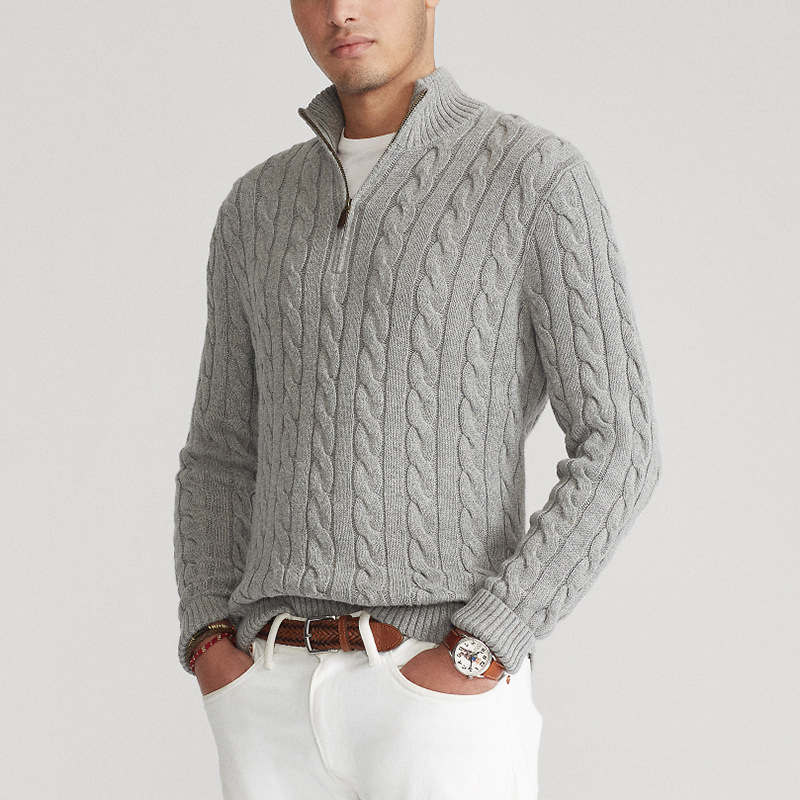 Men's Half Zip Sweater Cotton Luxe