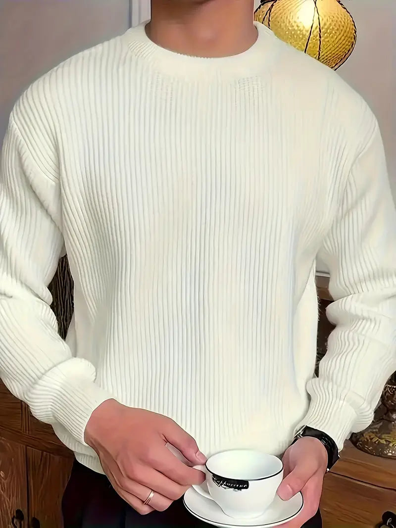 Men's Casual Sweater Black White