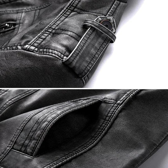 Men's Leather Jacket Black Urban Edge