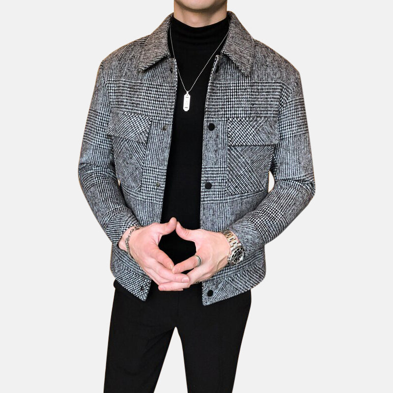Men's Patchwork Jacket with Elegance