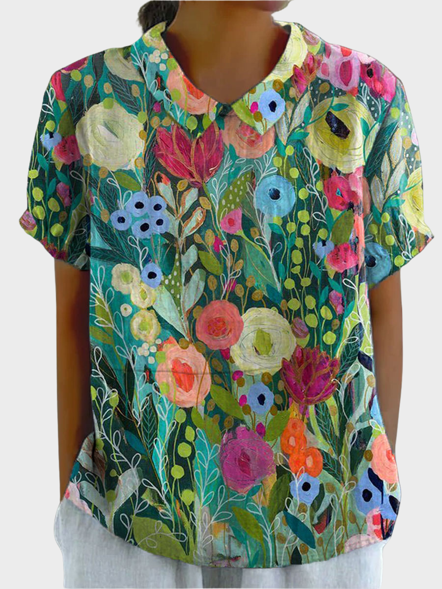 Lila™ - Sunburst Patchwork Shirt