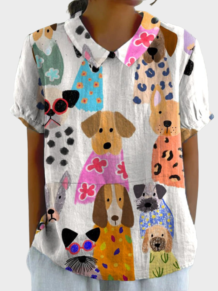 Lila™ - Sunburst Patchwork Shirt