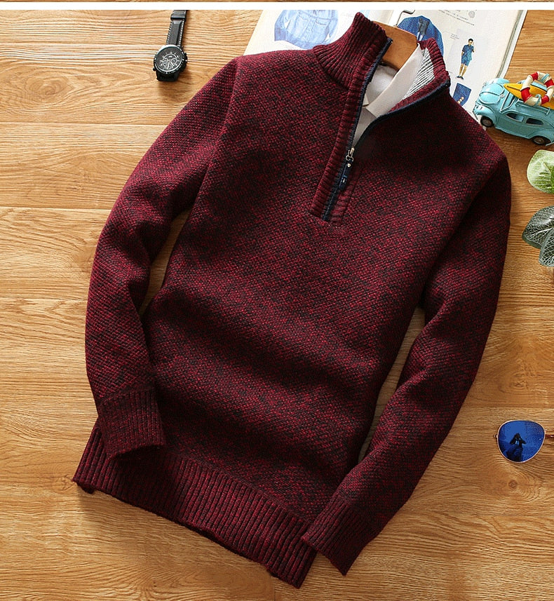 Men's Half-Zip Sweater with Timeless Look