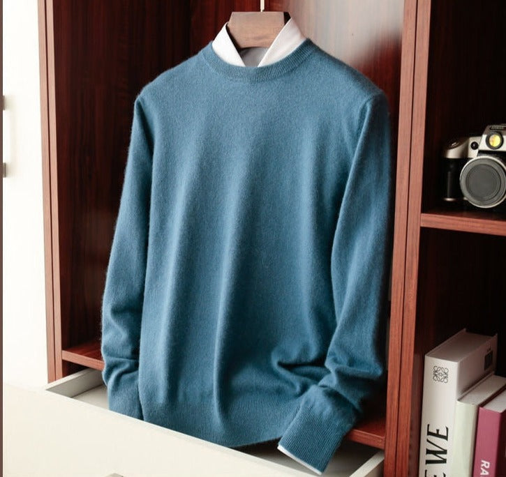 Men's Knitted Jumper with Round Neck