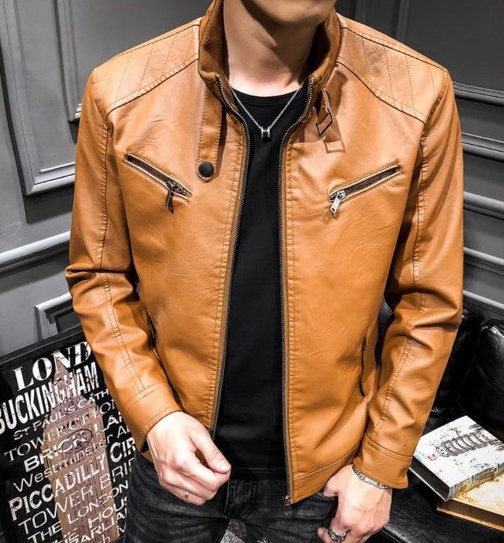 Men's Leather Jacket Casual Elegant