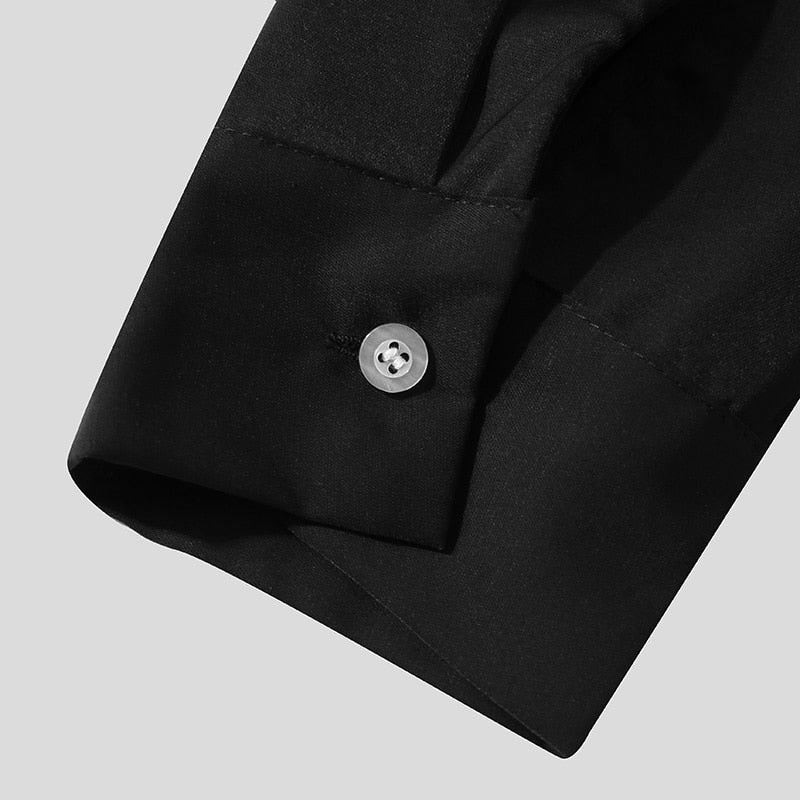 Men's Korean Loose Fit Shirt with Long Sleeves