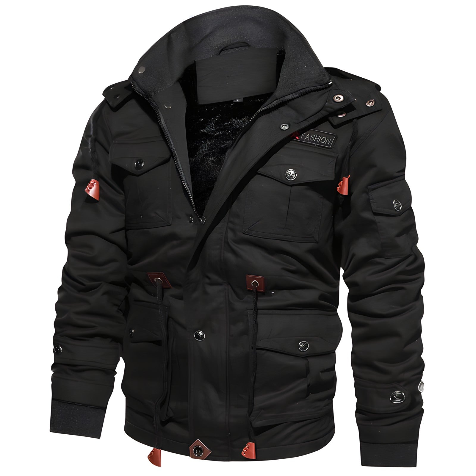 Men's Fleece-Lined Jacket with Hood