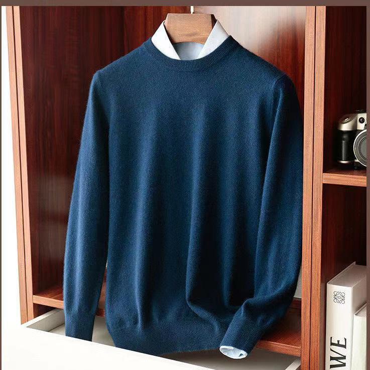 Men's Knitted Jumper with Round Neck