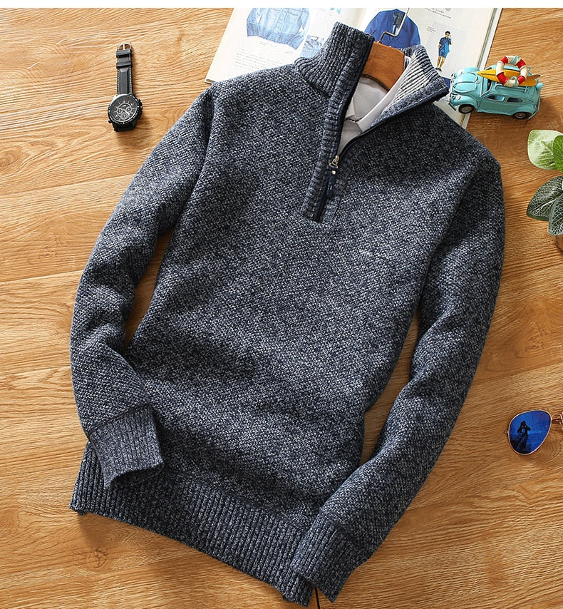 Men's Half-Zip Sweater with Timeless Look