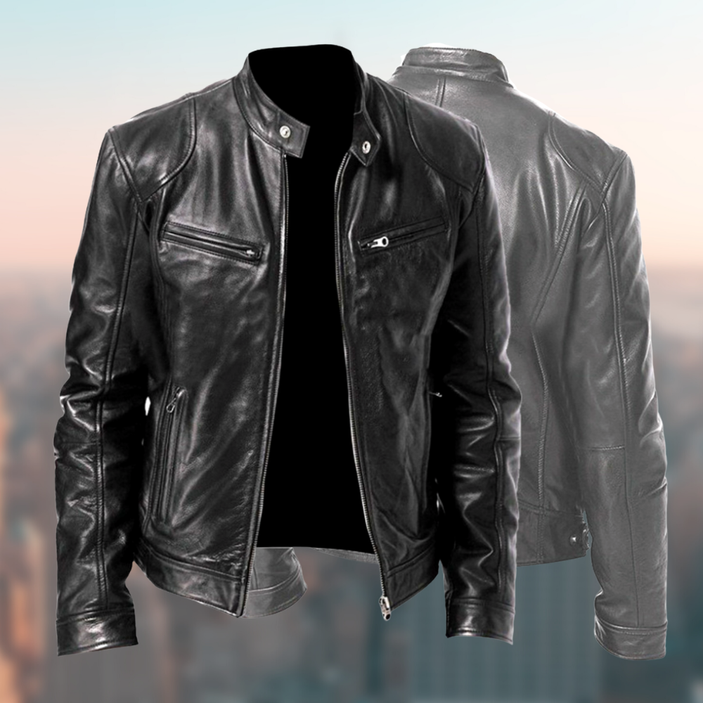 Men's Leather Jacket with Timeless Design