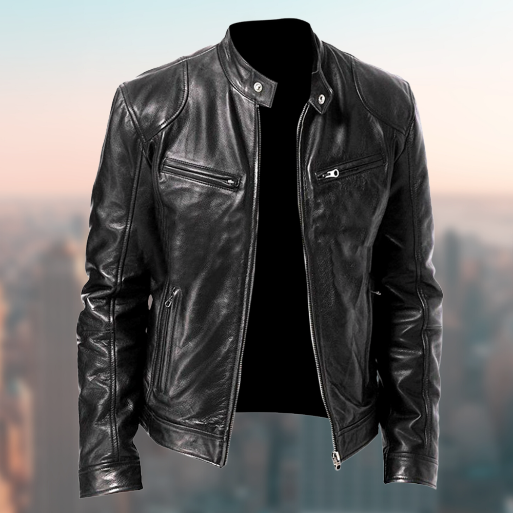 Men's Leather Jacket with Timeless Design