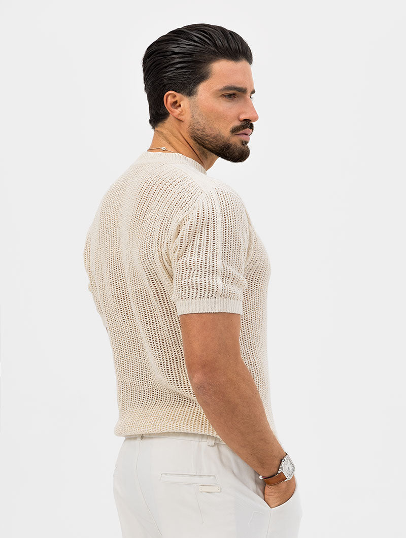 Men's T-Shirt with Mesh Pattern