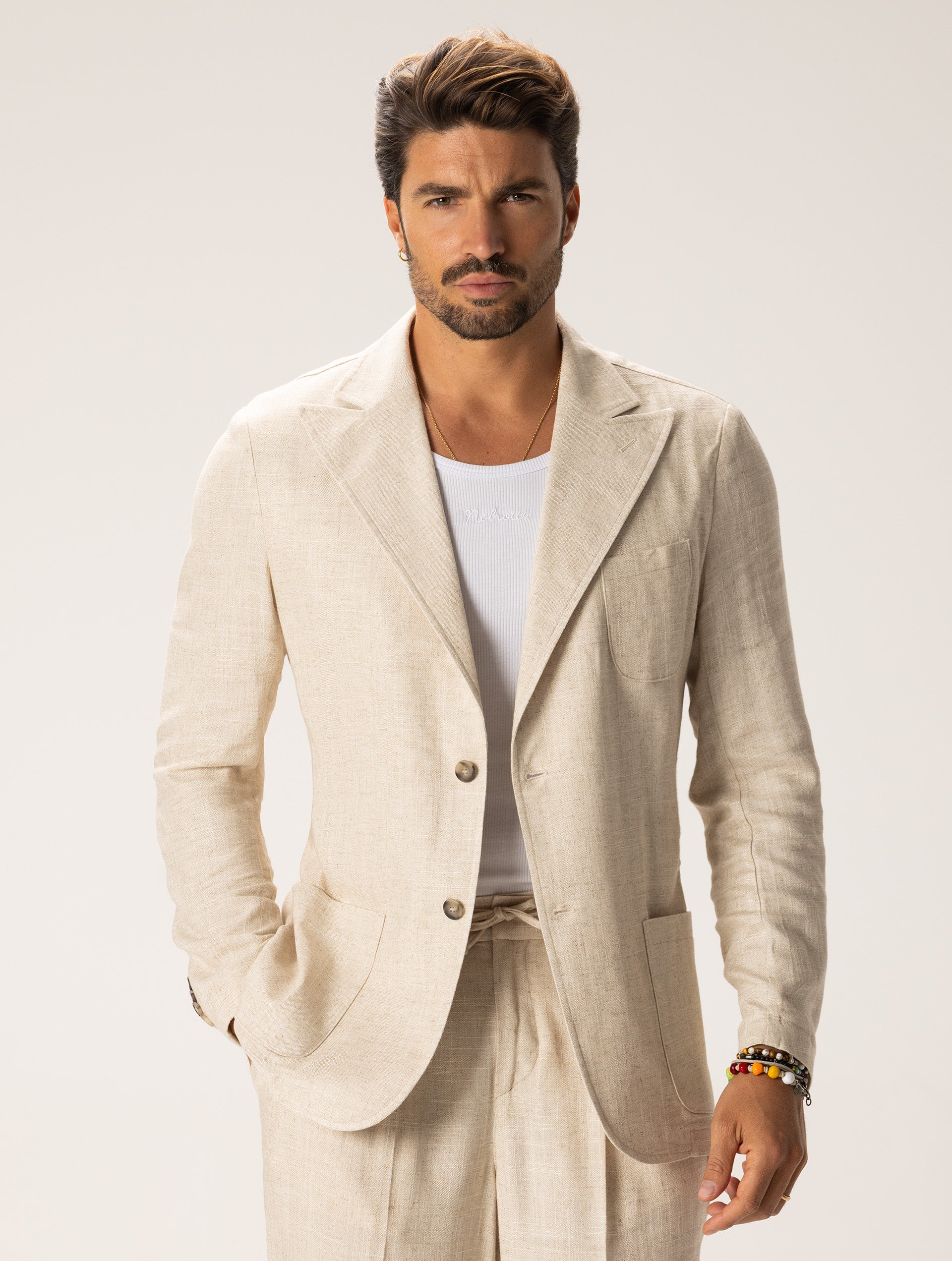 Men's Linen Blazer Regular Fit
