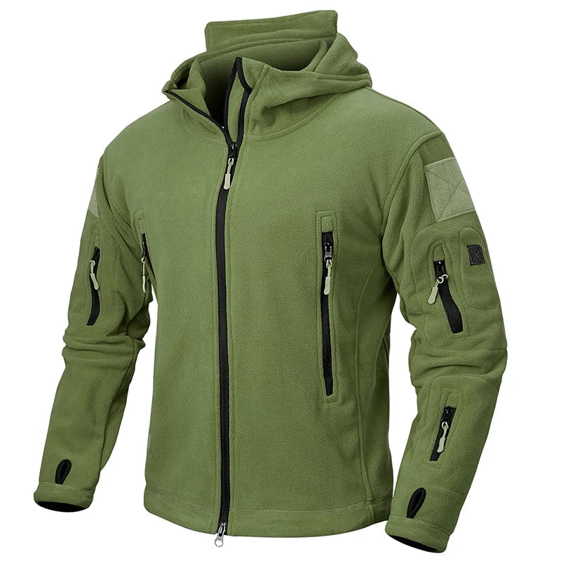 Men's Fleece Jacket with Tactical Design
