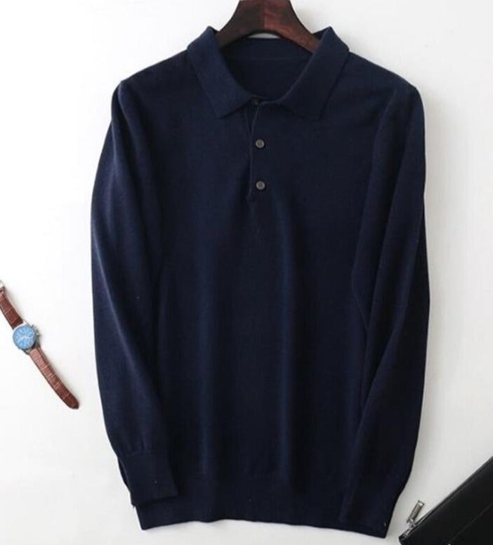 Men's Casual Jumper with Stripe Pattern