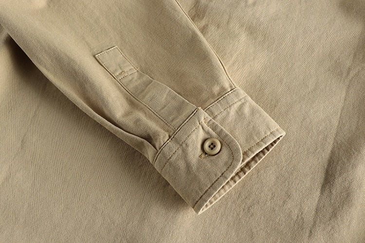 Men's Cotton and Linen Shirt with Elegant Style