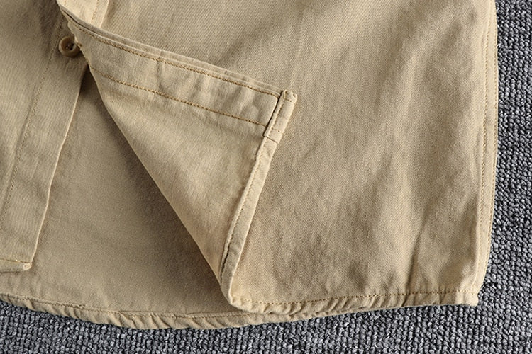 Men's Cotton and Linen Shirt with Elegant Style