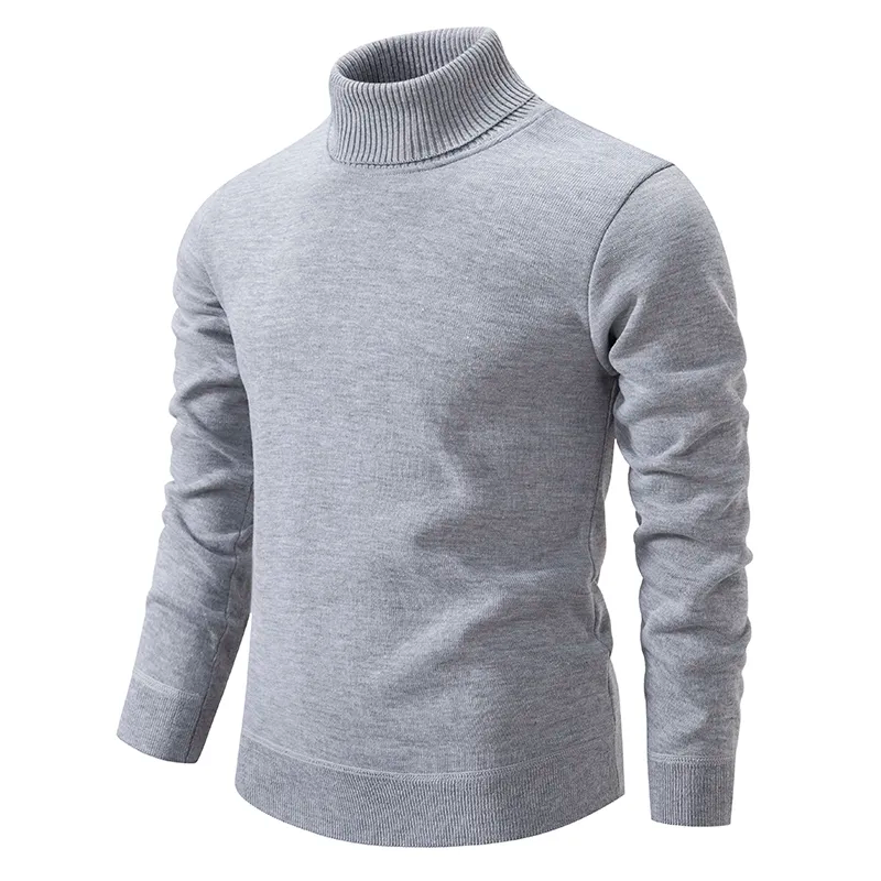 Men's Roll Neck Jumper in Virgin Wool