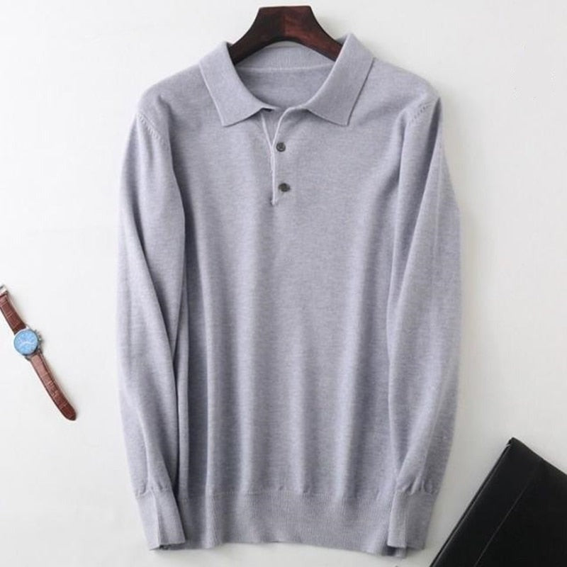 Men's Casual Jumper with Stripe Pattern