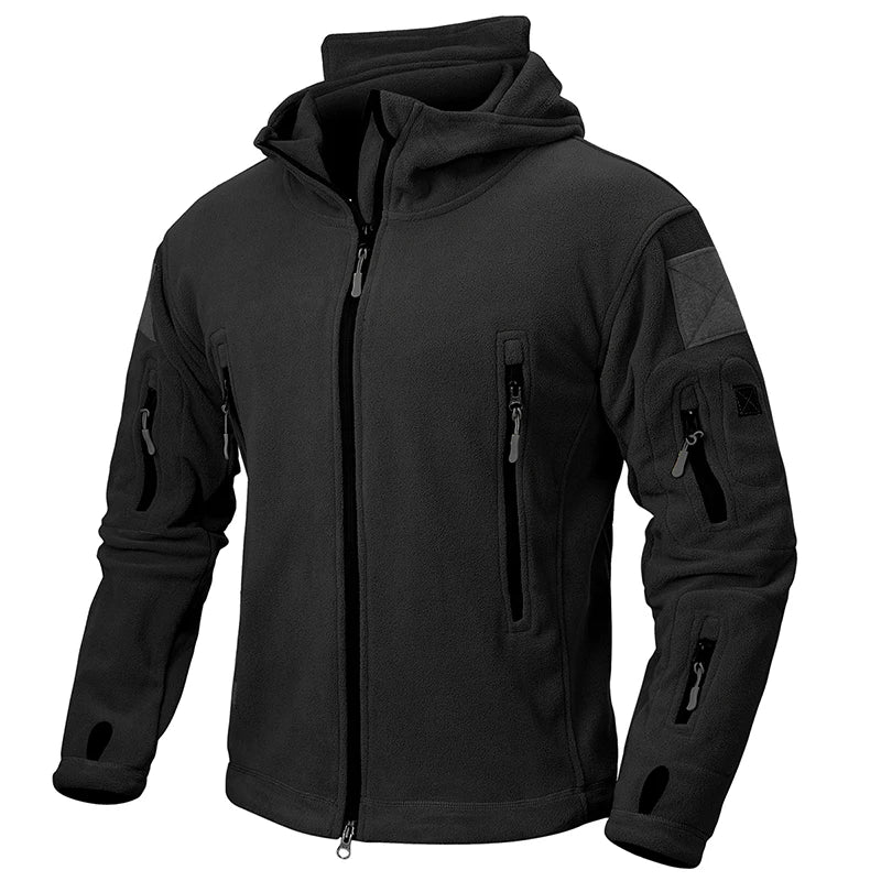 Men's Fleece Jacket with Tactical Design