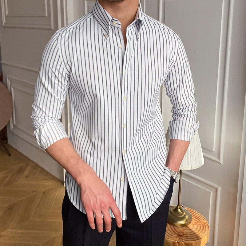 Men's Retro Striped Shirt