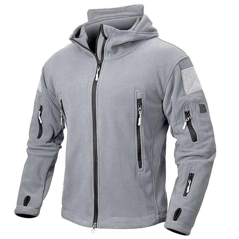 Men's Fleece Jacket with Tactical Design