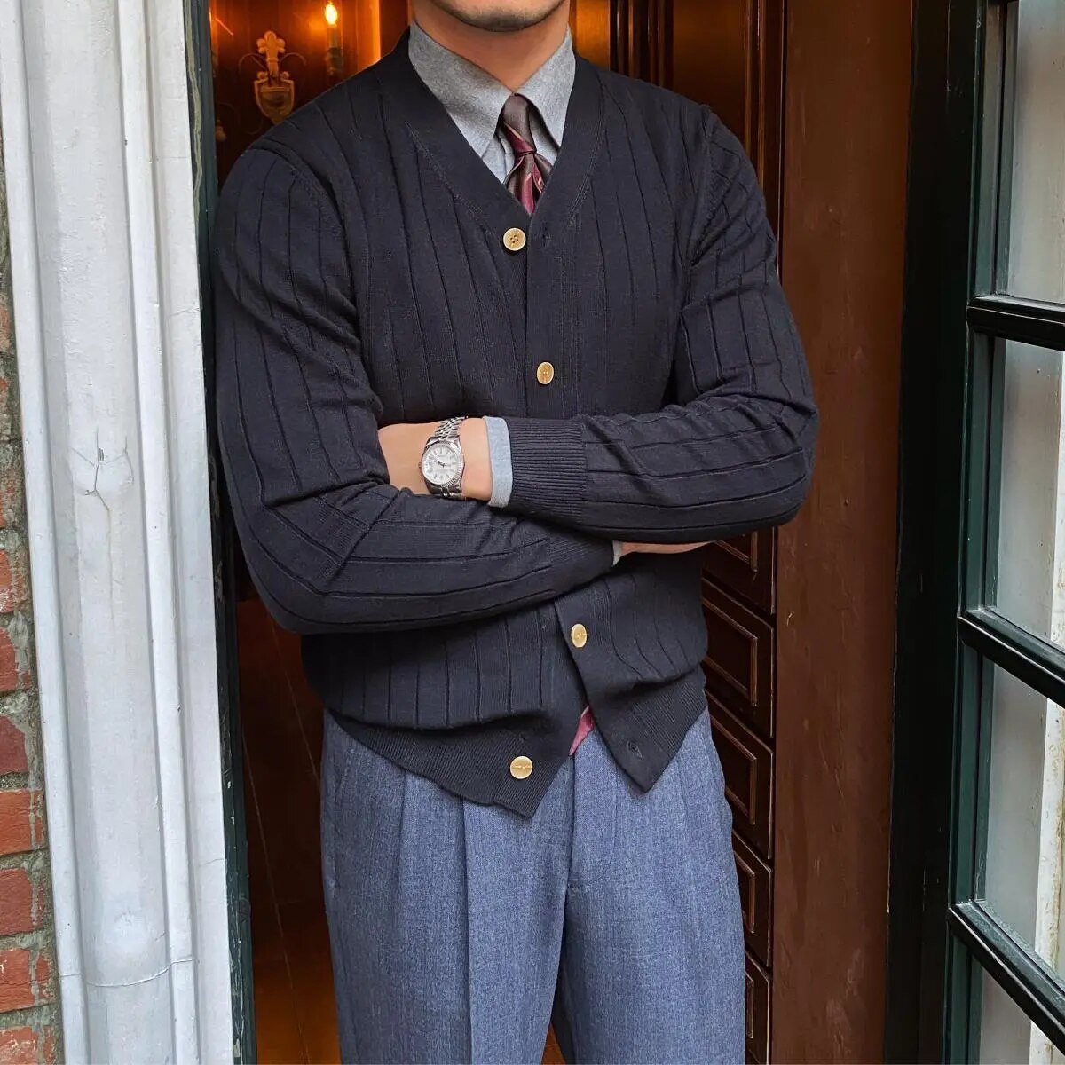 Men's Elegant Cardigan Regular Fit