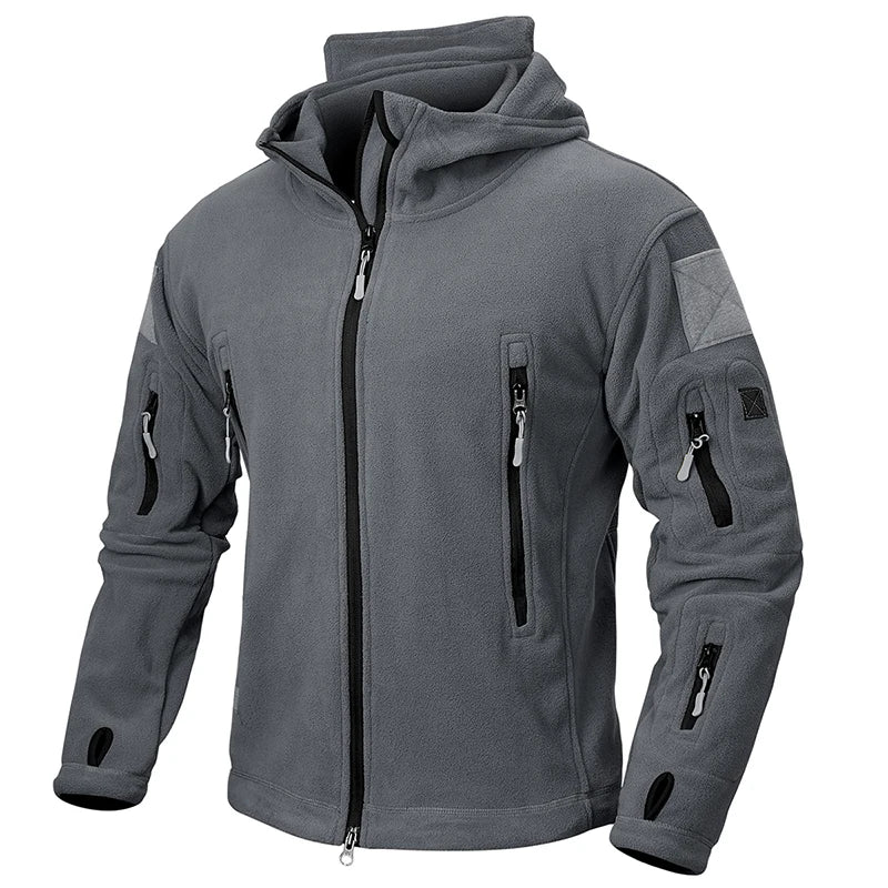 Men's Fleece Jacket with Tactical Design