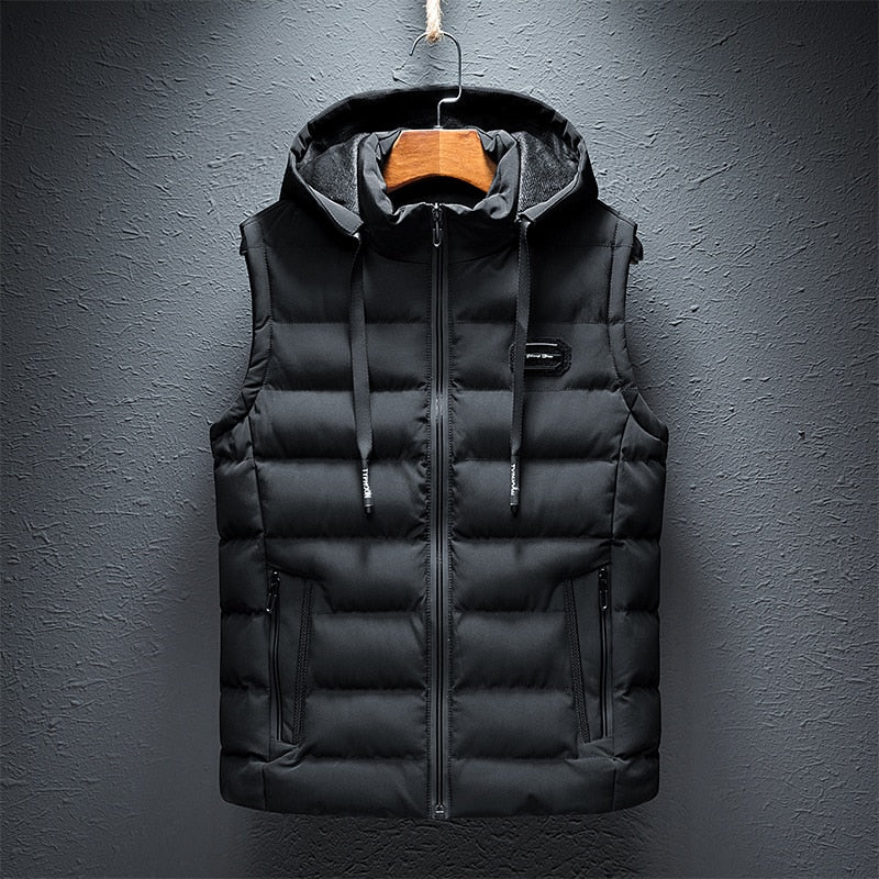 Men's Premium Bodywarmer with Hood and Stitching