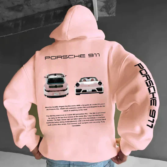 Unisex oversized hoodie racing design