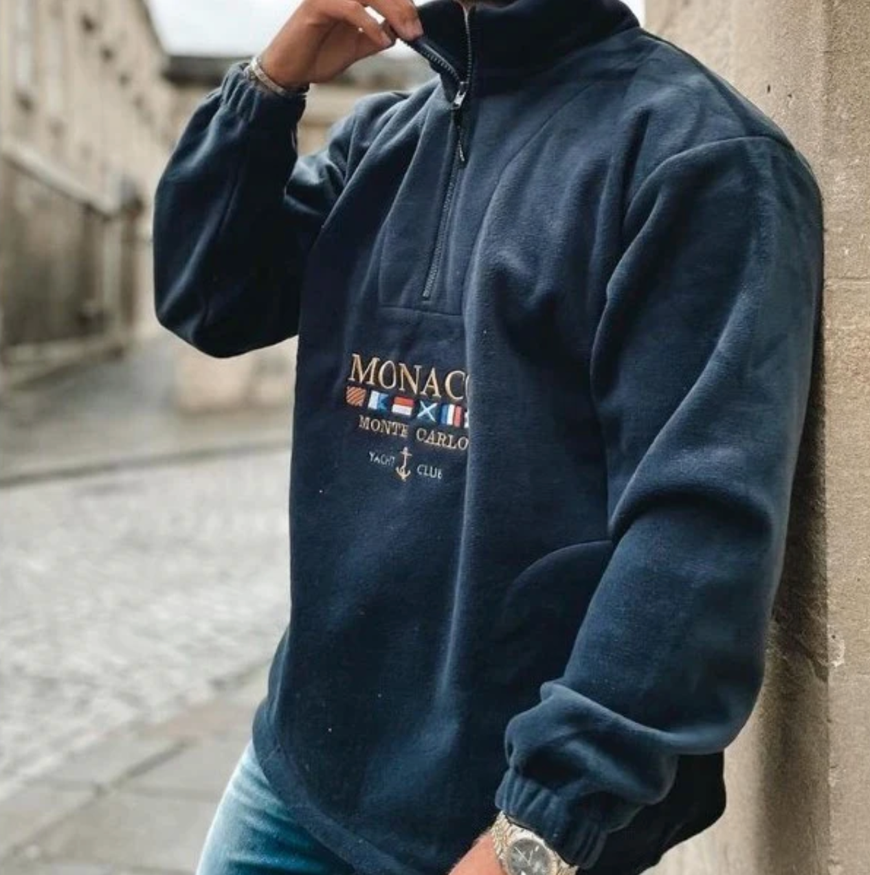 Men's Half-Zip Jumper Monaco Stylish