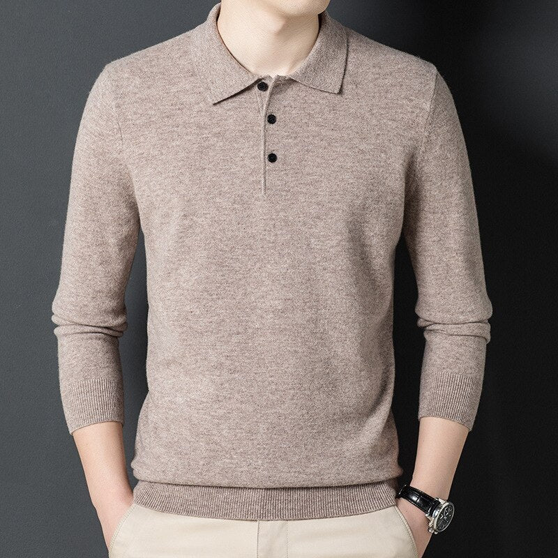 Men's Casual Jumper with Stripe Pattern