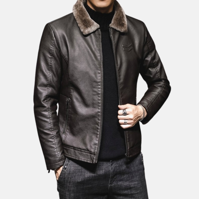Men's Leather Jacket with Timeless Style