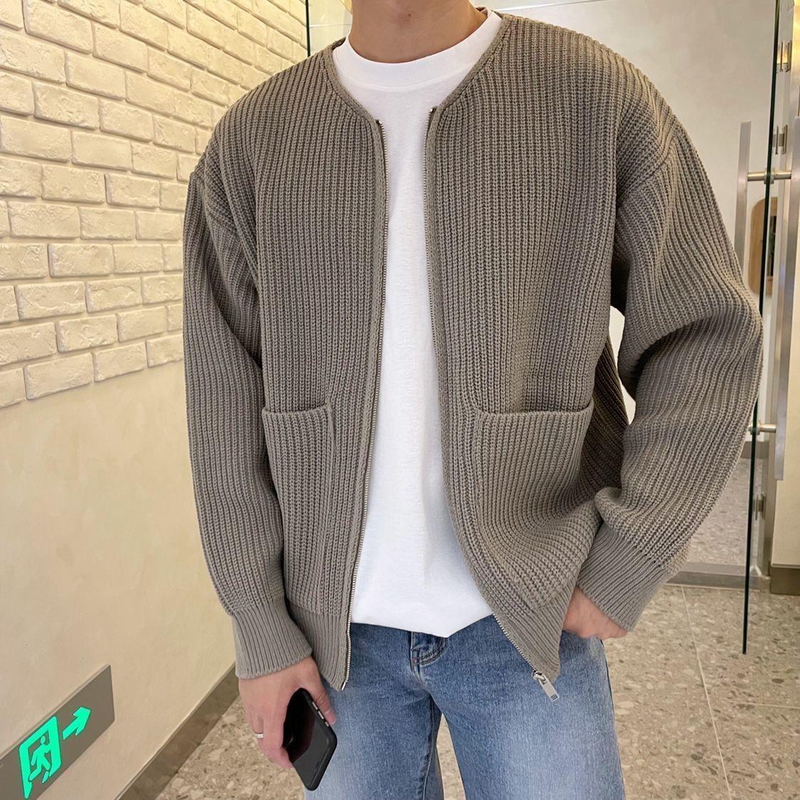 Men's Knitted Cardigan in Modern Design