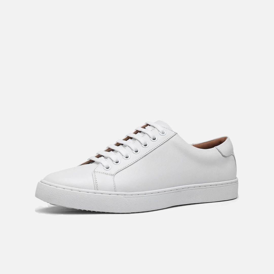 Men's Leather White Shoes