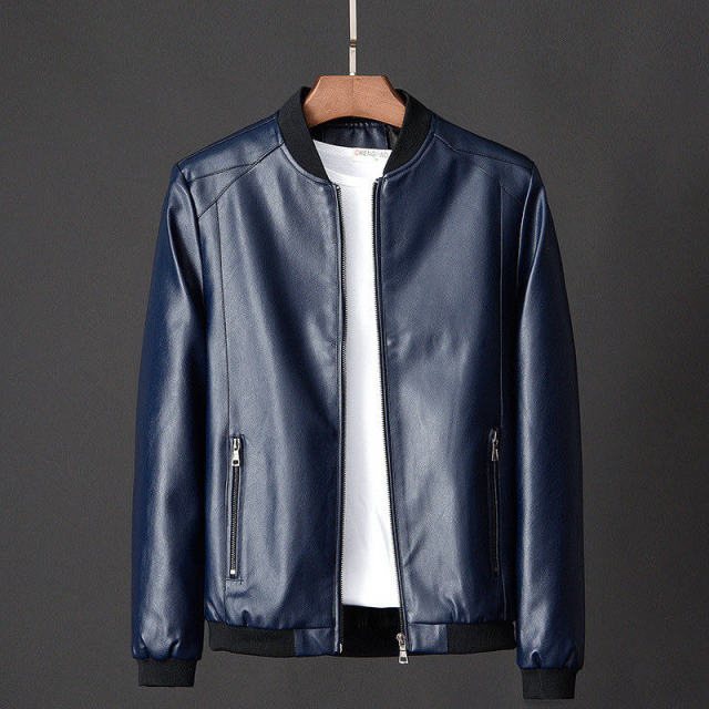 Men's Leather Baseball Jacket Stylish