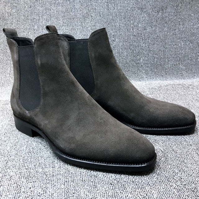 Men's Suede Boots Minimalist Design